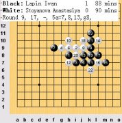 第14届世界五子棋锦标赛AW-十、十一；B九轮谱